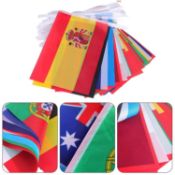RRP £79.99 No Reserve, 10 x Brand New Retail Stock FIFA World Cup Qatar 2022 Fabric Flags Bunting