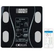Exeton, Body Weighing Scale, Bluetooth Smart, Body Fat, BMI, 180kg/396lbs, USB Rechargeable