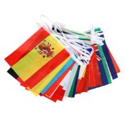 RRP £239.70 No Reserve, 30 x Brand New Retail Stock FIFA World Cup Qatar 2022 Fabric Flags Buntin...