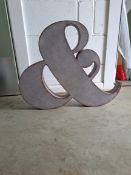 Lot 63. Ampersand Metal Wall Sign