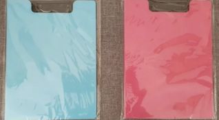 200 Brand New Blue/Pink Foldable Clipboards