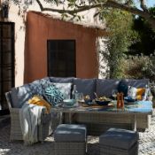 (7/P) RRP £910. Hartington Florence Collection Rattan Corner Sofa Set. Lightweight And Easy To Mo...