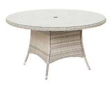 (180/Mez/P2) RRP £299 When Complete. Hartington Florence Collection 6 Seater Rattan Dining Table....