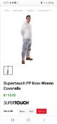 2 Boxes Supertouch Pp Non-Woven Coveralls