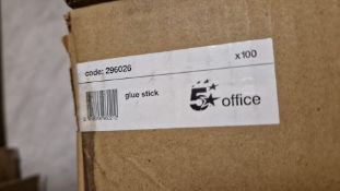 100 x 5 Star Office Glue Stick Solid Washable Non-Toxic Large 40G