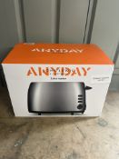 John Lewis Anyday 2 Slice Toaster. RRP £25 - Grade U