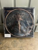 Tower Rose Gold Edition 30 Cm Wall Clock. RRP £19.99 - Grade U