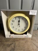 Jones Clocks - The Can Wall Clock Sunny Yellow. RRP £19.99 - Grade A