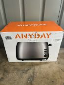 John Lewis Anyday 2 Slice Toaster. RRP £25 - Grade U