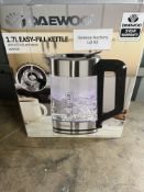 Daewoo Easy Fill 1.7L Kettle. RRP £30 - Garde U