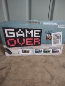 8 Bit Game Over Light. RRP £20 - Grade U