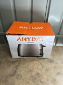John Lewis Anyday 2 Slice Toaster. RRP £25 - Grade U