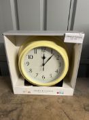 Jones Clocks - The Can Wall Clock Sunny Yellow. RRP £19.99 - Grade A