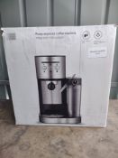 John Lewis Pump Espresso Coffee Machine With Integrated Milk System. RRP £100 - Grade U