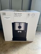 John Lewis Pump Espresso Coffee Machine Stainless Steel. RRP £70 - Grade U
