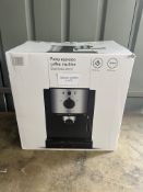 John Lewis Pump Espresso Coffee Machine Stainless Steel. RRP £70 - Grade U