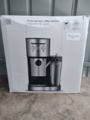 John Lewis Pump Espresso Coffee Machine With Integrated Milk System. RRP £100 - Grade U