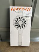 John Lewis 4 Inch Handheld Fan - Rechargeable. RRP £12 - Grade U