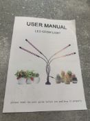 Brand New 4 Arm 80 Led 360 Degree Flexible Auto On/Off Timer Full Spectrum Grow Lights S1P