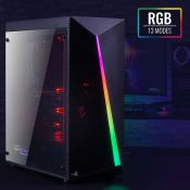 RRP £150 Lot To Contain X1 High Performance Mid Tower Case With Rob Led And Acrylic In The Front...