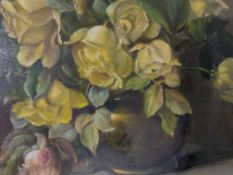 Old Still lite Flowers oil on canvas painting