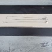 Two 925 solid silver necklaces and pendants with box
