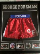 George Foreman Signed boxing shorts with COA