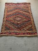 Rare c1900 Antique Persian, Kurdistan Tribal Kilim.