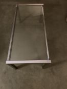 Vintage Retro Glass Top Coffee Table