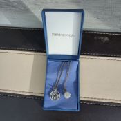 Two Silver 925 Pendants And Necklace With Box.