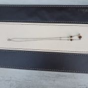 Silver stamped 925 necklace with box