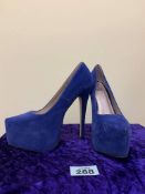 Cobalt Blue Suede Shoes in Size 7
