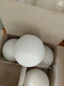 6 x White Ball Candles Approx. 10 cm Diameter