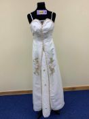 416 Ivory/Champagne Dress Size 4