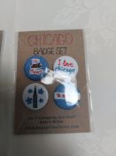 Chicago Badge Set x 3. By Julia Gash