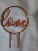 Paperchase Wedding Cake Toppers Bronze RRP £7.00 each x 10