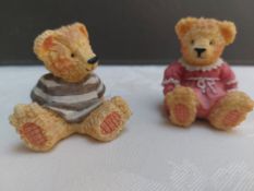 Pair of Teddies Pink Dress/Striped Shirt