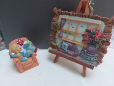 Easel, Painting and Armchair Bear