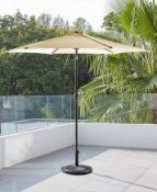 (40/5G) RRP £109. Solana 3m Parasol Natural. Made Of Polyester Fabric With Uv50+ And Grade 4 Colo...