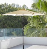 (106/2H) RRP £109. Solana 3m Parasol Natural. Made Of Polyester Fabric With Uv50+ And Grade 4 Col...