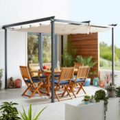 (30/P) RRP £359. Pergola With Retractable Roof. Simply Slide The Canopy Back And Forth Depending...