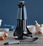 (93/1D) Lot RRP £120. 3x Items. 1x Joseph Joseph Editions Elevate 6 Piece Carousel Utensil Set Bl...