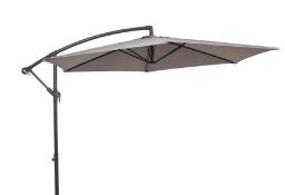 (143/6A) RRP Circa £100. Cantilever Parasol Grey. (Main Body Only, No Base Included).