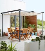 (27/P) RRP £359. Pergola With Retractable Roof. Simply Slide The Canopy Back And Forth Depending...