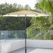(101/2A) RRP £109. Solana 3m Parasol Natural. Made Of Polyester Fabric With Uv50+ And Grade 4 Col...