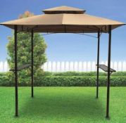 (26/P) RRP £169. Bar Gazebo Cream. Ideal To Host A Garden Party. Dimensions: (W240 x L240 x H150c...