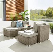 (5/6A) RRP £839. Pula Modular Lounger Grey. Durable And Weather Resistant. Modular Design Allows...