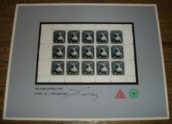 James Cauty - CNPD001-1VIC Ð (Black) SIGNED & MOUNTED MINT SHEET No. 18/50 - CNPD (2005)