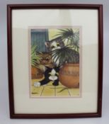 Linda Jane Smith Framed Cat Print