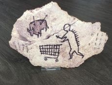 Banksy 'Shopping Trolleys' 2018, Graffiti Art - Peckham Rock - , 1st Edition Wooden Postcard